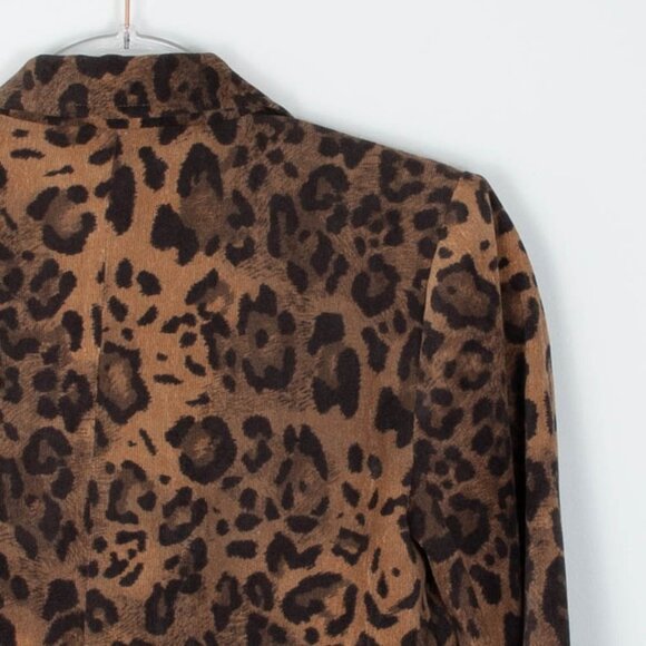 Lovers + Friends Atlanta Leopard Cropped Blazer Jacket Womens Size XS - Picture 9 of 9